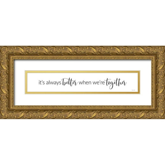 Ball, Susan 24x7 Gold Ornate Wood Framed with Double Matting Museum Art Print Titled - Better Together