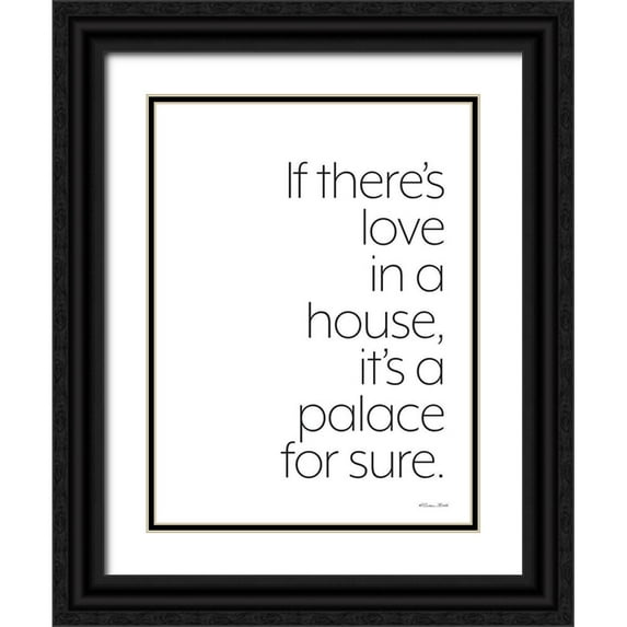 Ball, Susan 25x32 Black Ornate Wood Framed with Double Matting Museum Art Print Titled - If Theres Love