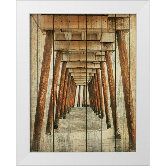 Ball, Susan 25x32 White Modern Wood Framed Museum Art Print Titled - Vintage Under Dock