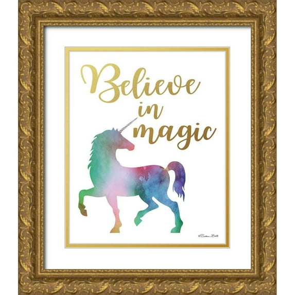 Ball, Susan 26x31 Gold Ornate Wood Framed with Double Matting Museum Art Print Titled - Believe in Magic