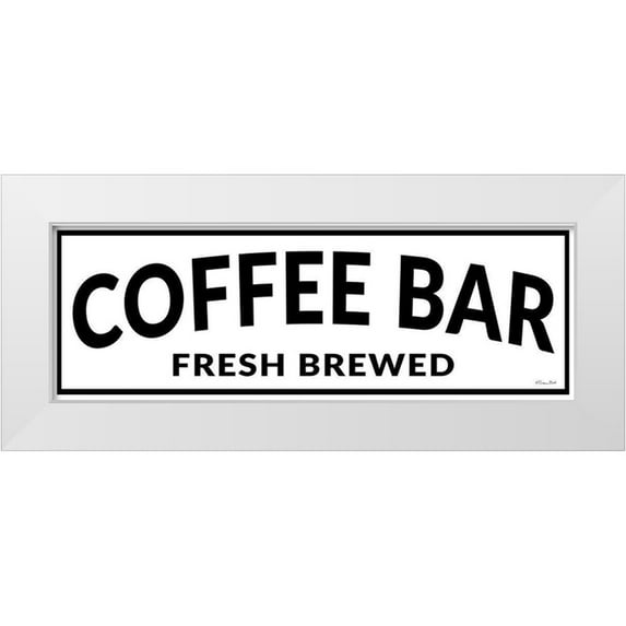 Ball, Susan 32x13 White Modern Wood Framed Museum Art Print Titled - Coffee Bar