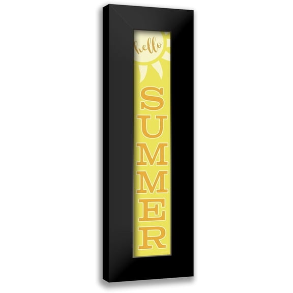 Ball, Susan 6x14 Black Modern Framed Museum Art Print Titled - Hello Summer