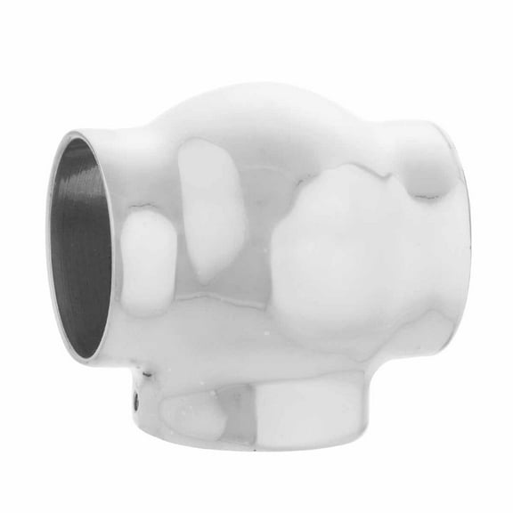 Ball TEE Fitting Connector 1.5" Bar Rail Chrome Brass Renovator's Supply