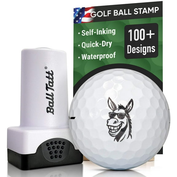 Ball Tatt Donkey Golf Ball Stamp Self-Inking Quick-Dry Waterproof Ball Marker Stamp