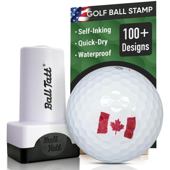 Ball Tatt Golf Ball Stamp Self-Inking Quick-Dry Ball Marker Stamper Golf Gift, Canada