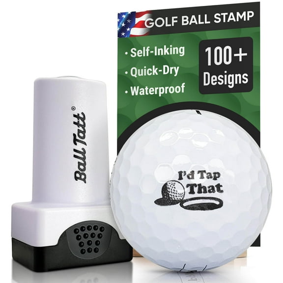 Ball Tatt - I'd Tap That Golf Ball Stamper Self-Inking Waterproof Ball Marker Stamp