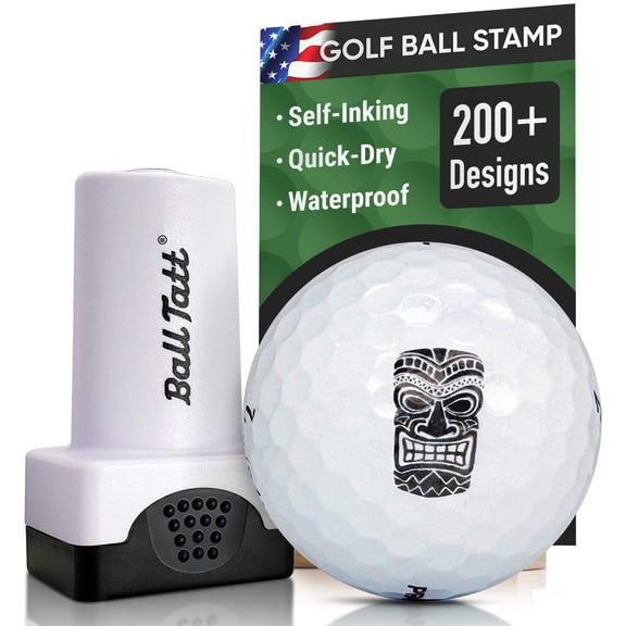 Ball Tatt Tiki Mask Golf Ball Stamp Self-Inking Quick-Dry Waterproof Ball Marker Stamp
