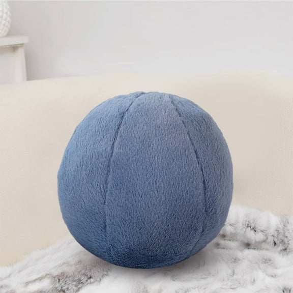 Ball Throw Pillows, Cute Throw Pillow, Round Toy Throw Pillows, Boucle Ball Pillow, Modern Ball Shaped Throw Pillow, Round Decorative Pillow for Couch, Sofa, Bedroom (Blue, 11.8 Inch)