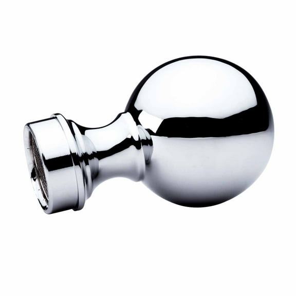 Ball Top End Cap 2" OD Bar Foot Rail Chrome Brass | Renovator's Supply
