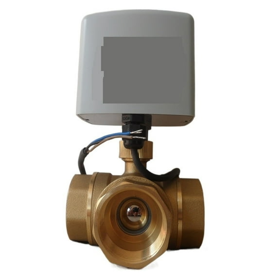 Ball Valve 1-1/2" Inch 3 Way/T-type 3 Wires 2 Control Brass Electric Actuator Motorized