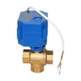 Ball Valve 1/2" DN15 3 Way T Port Electric Ball Valve, Brass Motorized