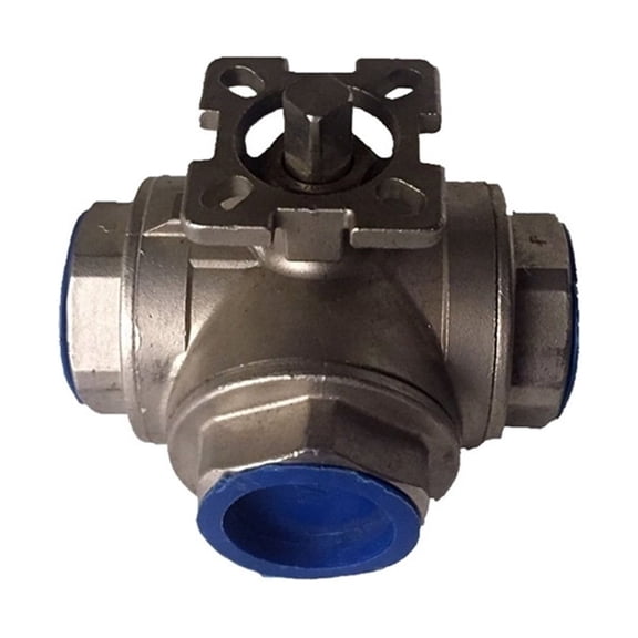 Ball Valve,1" DN25 3 Way Screwed High Platform Ball Valve_platformT Port Gas/oil/liquid Valve