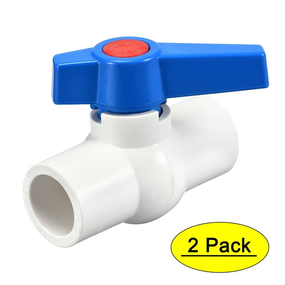 Ball Valve, 20mm ID , Socket End Valve for Aquarium Setup, Sump Pump, Pool, Garden Sprinkler White Blue 2Pcs