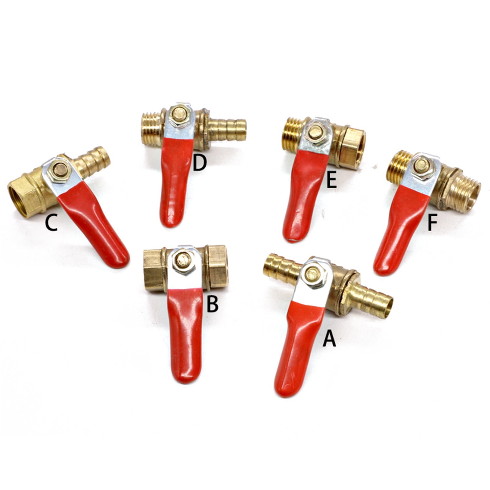 Ball Valve,Brass Water Oil Air Fuel Line Shutoff,Pipe Fittings Pneumatic Connector Controller