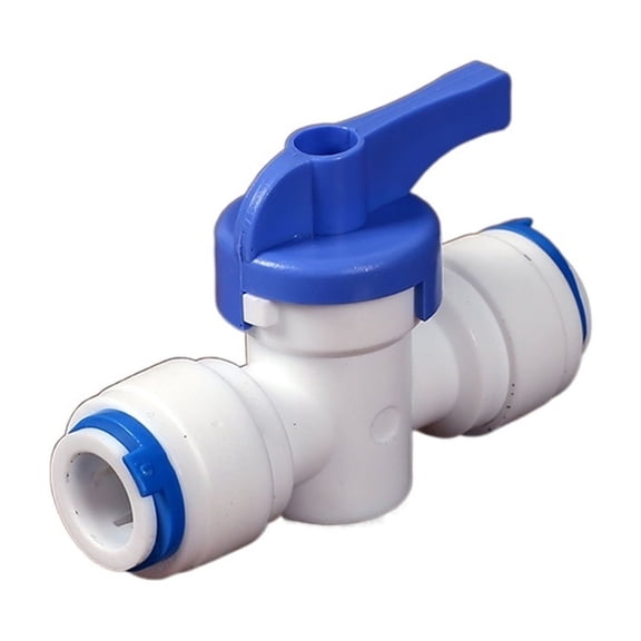Ball Valve Fit 3/8" 9.52mmTube Tap Shut Off Ball Valve Quick Fitting Connector For Aquarium Water Filter Reverse Osmosis System ,Easy to Install