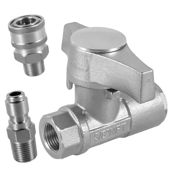 Ball Valve Pressure Washer 3/8inch Quick Connect Ball Valve with Long Handle 5000 PSI Pressure Power Washer Shut Off Valve Leak Poof Ball Valve for Pressure Washer Attachments and Spray Tool