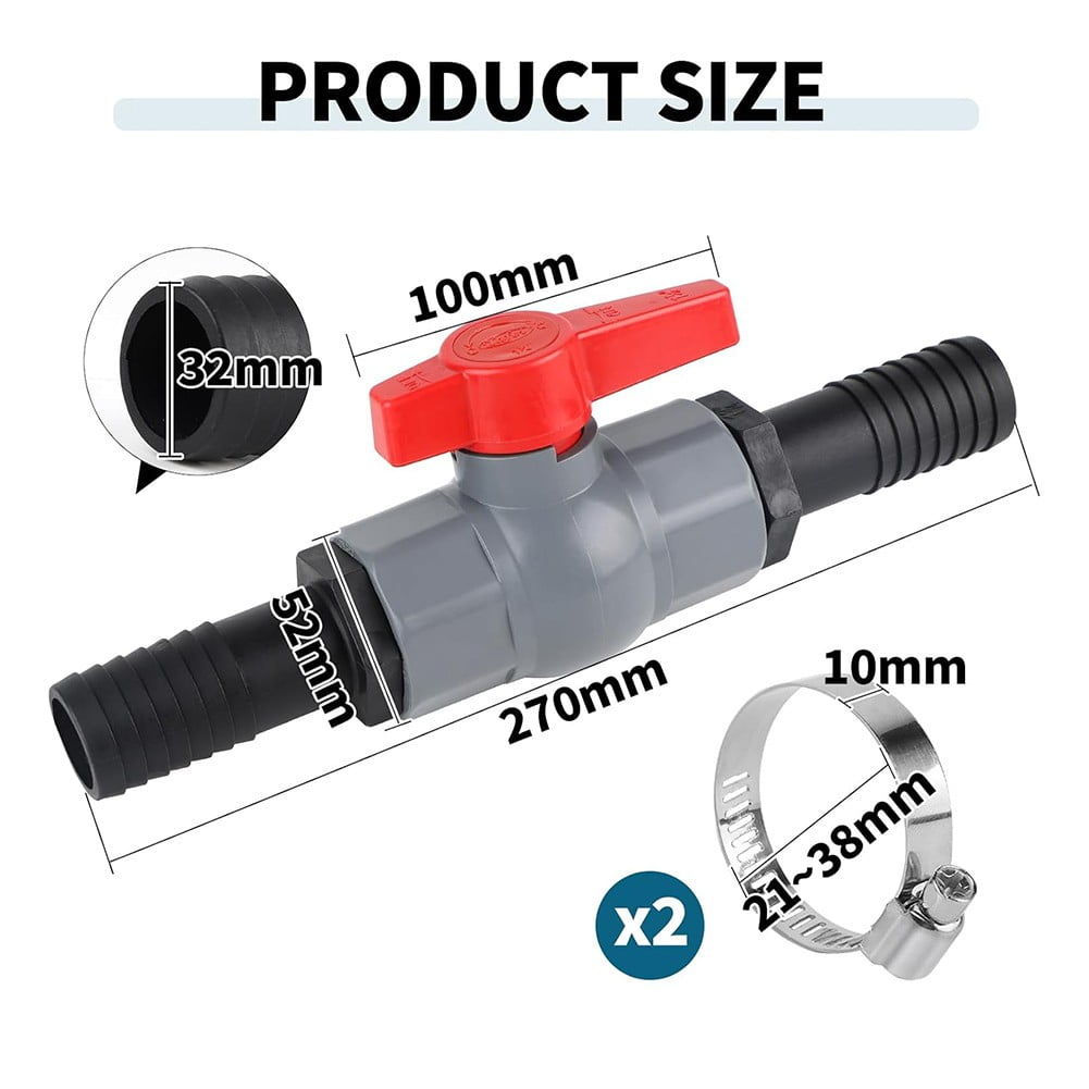 Amazon.com: Push Fit Ball Valve, 2pcs 1/2 Inch x 1/2 Inch