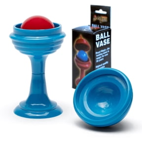 Ball and Vase Magic Trick for Beginners, Magician Prop for Adults and Kids, Classic Trick for Kids Age 4-5 & 6-8, Fun Close-Up Vase Illusion (Turquoise Blue)