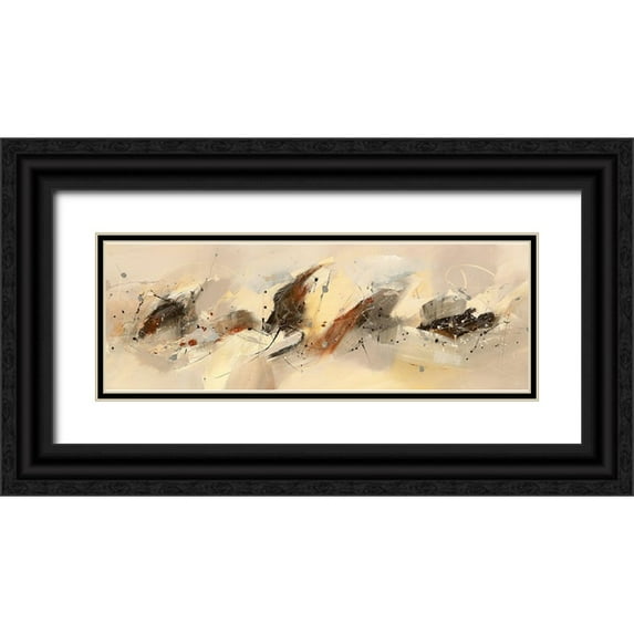 Ball, Veronique 14x7 Black Ornate Wood Framed with Double Matting Museum Art Print Titled - Farandole II