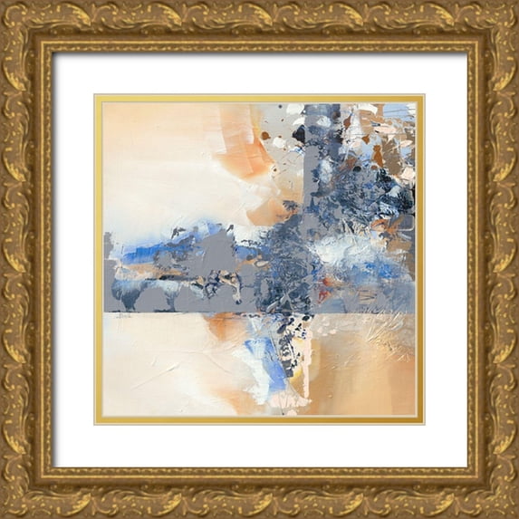 Ball, Veronique 15x15 Gold Ornate Wood Framed with Double Matting Museum Art Print Titled - Mineral II