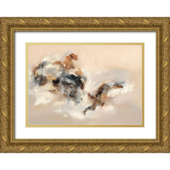 Ball, Veronique 32x24 Gold Ornate Wood Framed with Double Matting Museum Art Print Titled - Reflets