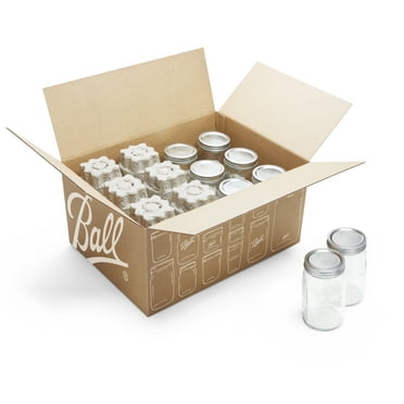 Ball Wide Mouth 32 oz. Mason Jars with Lids and Bands, for Canning and Storage, Quart, 12 Count