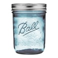 thumbnail image 1 of Ball Wide Mouth Collection Elite Blue Pint Glass Mason Jars with Bands and Lids, 16 oz., 4 Count, 1 of 6