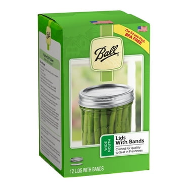 Ball, Wide Mouth Lids with Bands, BPA Free, 12 Count