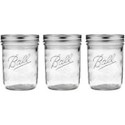 Ball Wide Mouth Pint 16 oz Mason Jars with Lids and Bands Set of 3