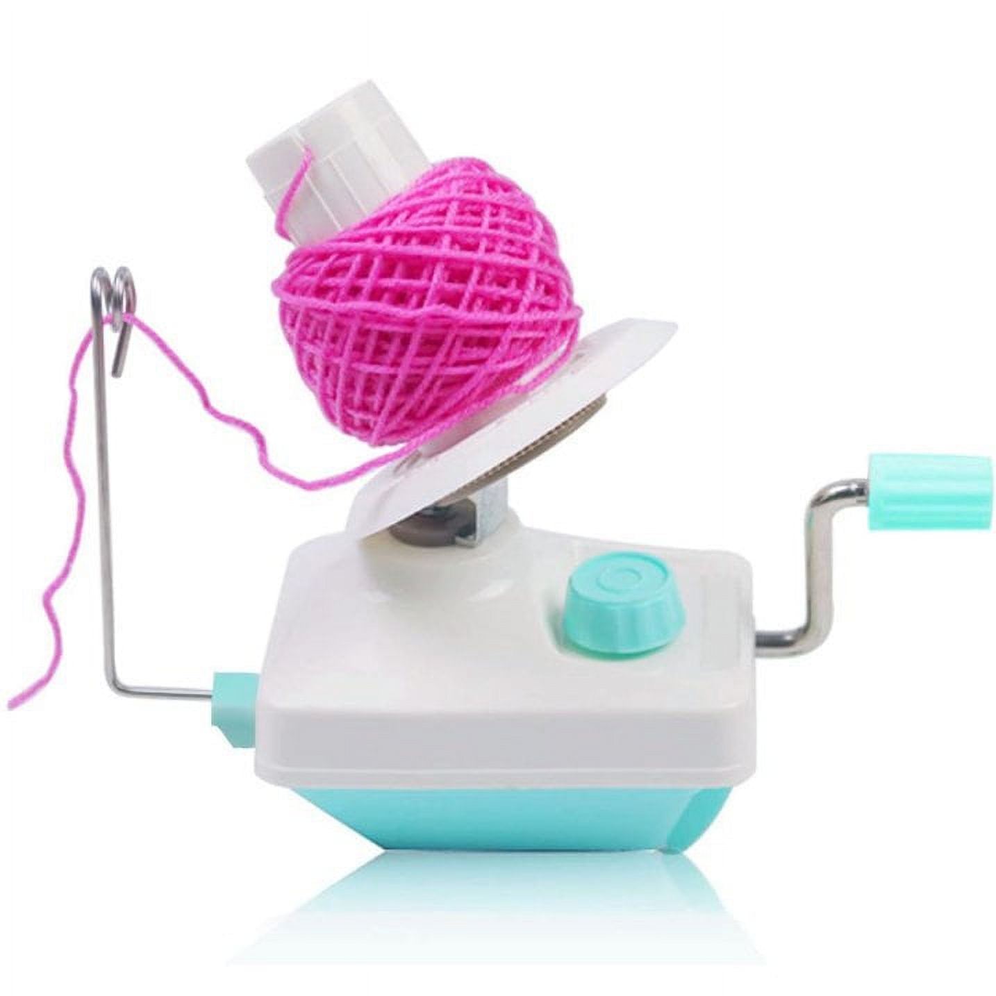 Ball Winder,Yarn Ball Winder Hand Operated Winding Wool Winder Machine Yarn String Ball Winder, Convenient Ball Winder for Yarn Tabletop Clamp, Green Blue