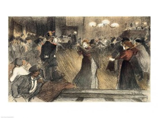 Ball at the Barriere Canvas Art - Theophile-Alexandre Steinlen (24 x 18)