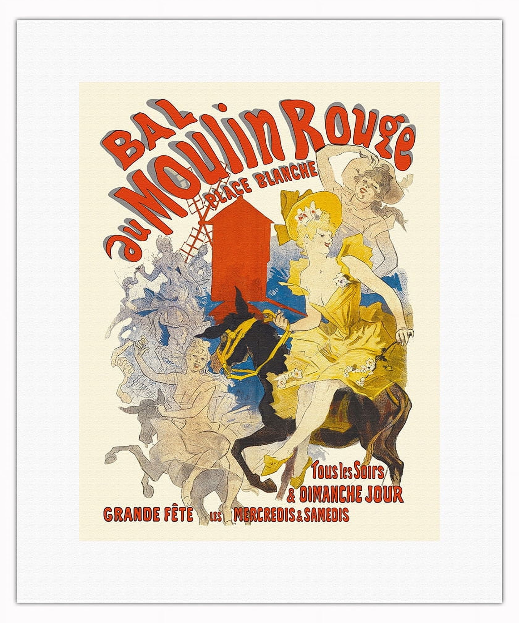 Ball at the Moulin Rouge - Vintage French Advertising Poster by