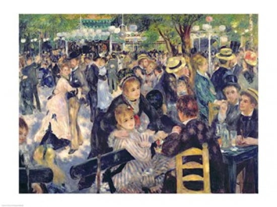 Ball at the Moulin de la Galette 1876 Canvas Art - Pierre-Auguste Renoir (24 x 18)