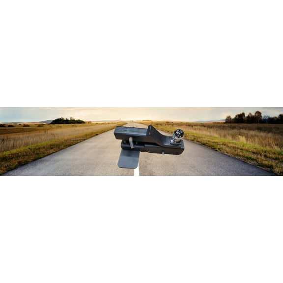 Ball mounted hitch flip step