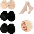 thumbnail image 1 of Ball of Foot Cushion Socks Women's Toe Cover with Padding Toe Topper Liner Socks No Show Half Socks with Sponge Cushion, 1 of 6