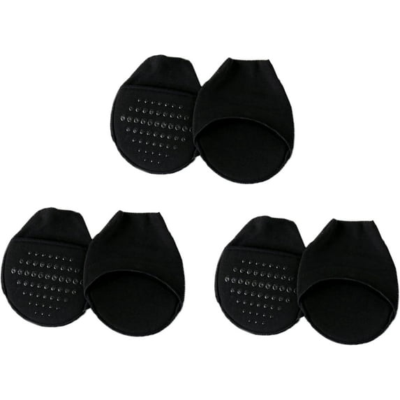 Ball of Foot Cushion Socks Women's Toe Cover with Padding Toe Topper Liner Socks No Show Half Socks with Sponge Cushion