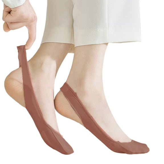 Ball of Foot Cushioned Low Cut Liner Socks Women's Nonslip Strap Half Toe Socks