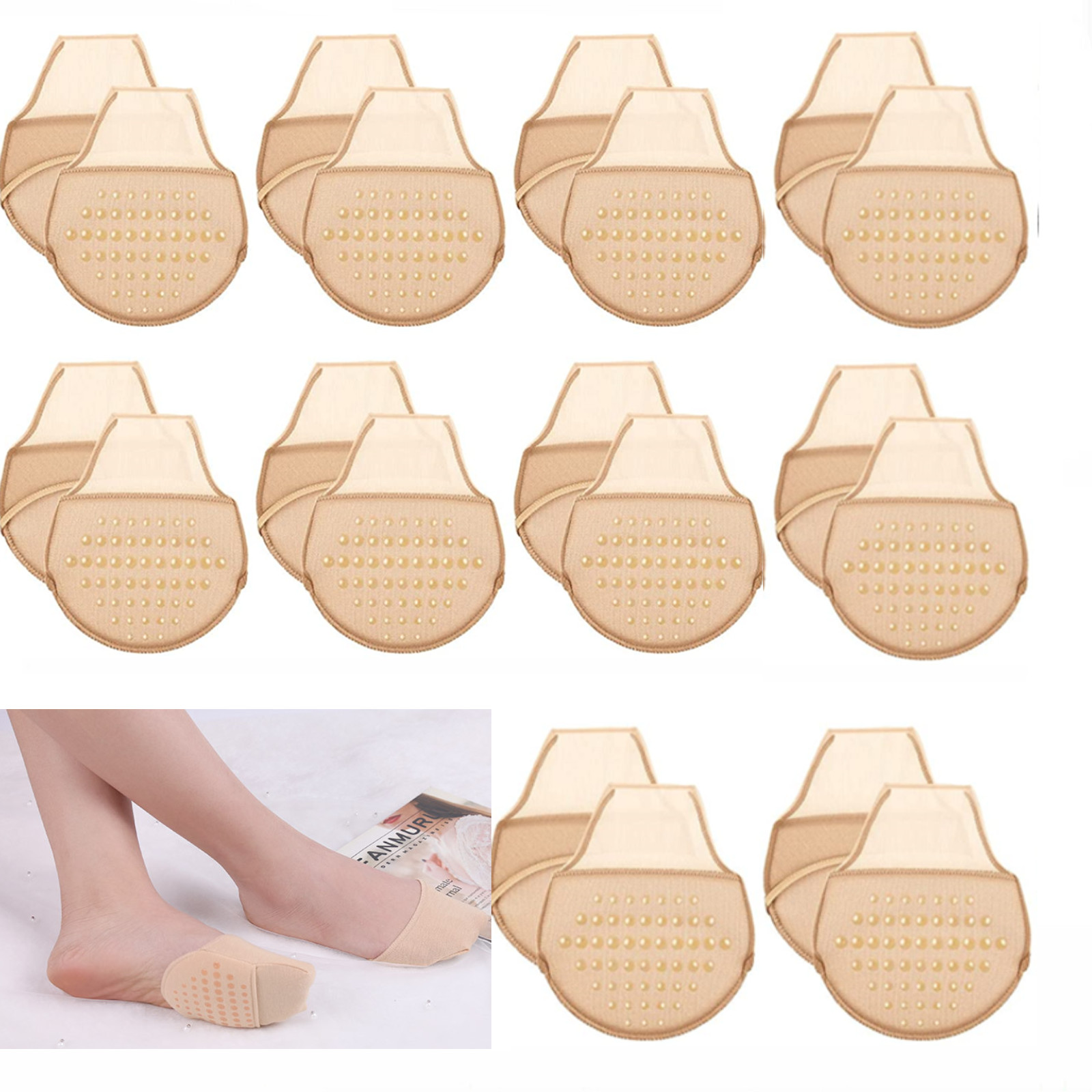 Ball of Foot and Heel Cushions for High Heels Shoes Metatarsal Pads for