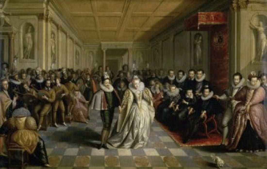 Ball of The Duke of Joyeuse 1582 Artist Unknown Musee Du Louvre Paris Canvas Art -  (18 x 24)