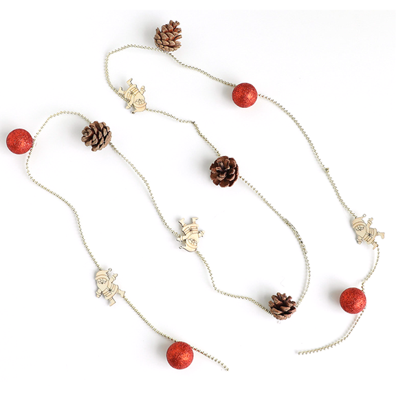 Ball pine cone gift bag Christmas ornaments chain string Christmas tree decoration hanging string