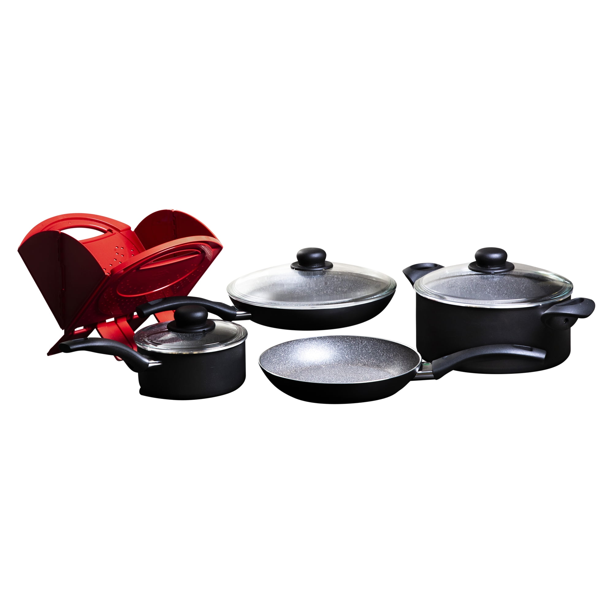 Ballarini Black Aluminum Nonstick 8-Piece Cookware Set