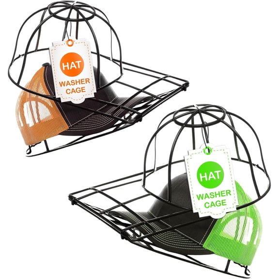 Ballcap Buddy Cap Washer Baseball Cap Cleaner Hat Washer Cage Frame 2-Pack Black