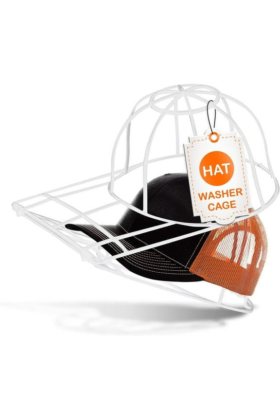 Durable Frame Cap Cleaner Rack for Dishwasher and Washing Machine - White