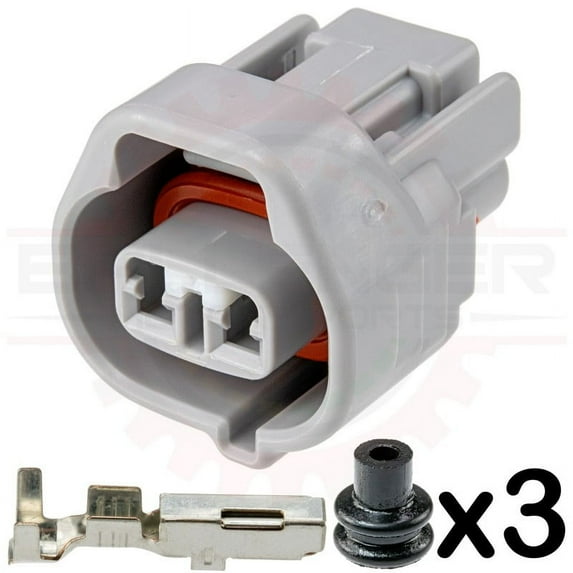 Ballenger Motorsports - 2 Way Sumitomo Plug Connector Kit for Sensor & Solenoid Applications - Gray & Keyway 2