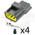 thumbnail image 1 of Ballenger Motorsports - 3 Way Sensor Receptacle Connector Kit - Black, 1 of 3