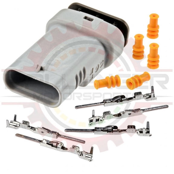Ballenger Motorsports - 4 Way Connector Receptacle Kit Compatible with C7 Corvette Oxygen Sensor, Gray