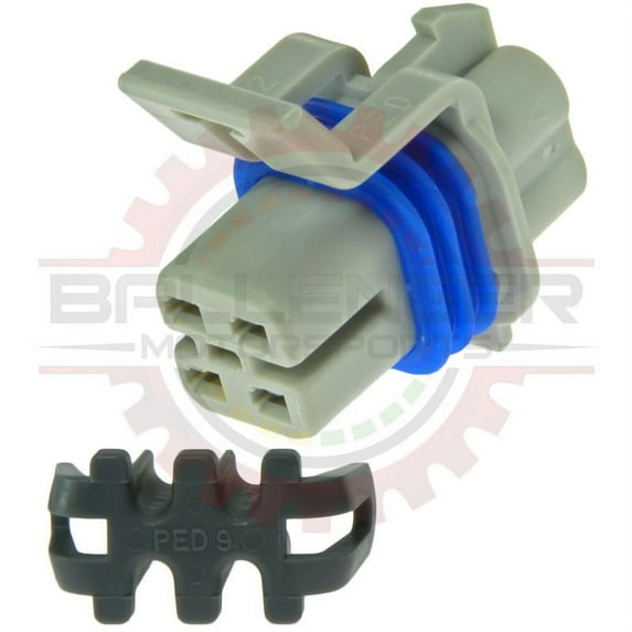 Ballenger Motorsports - 4 Way Square Metripack 150 Male O2 Connector Assembly, Gray ( Connector and TPA )