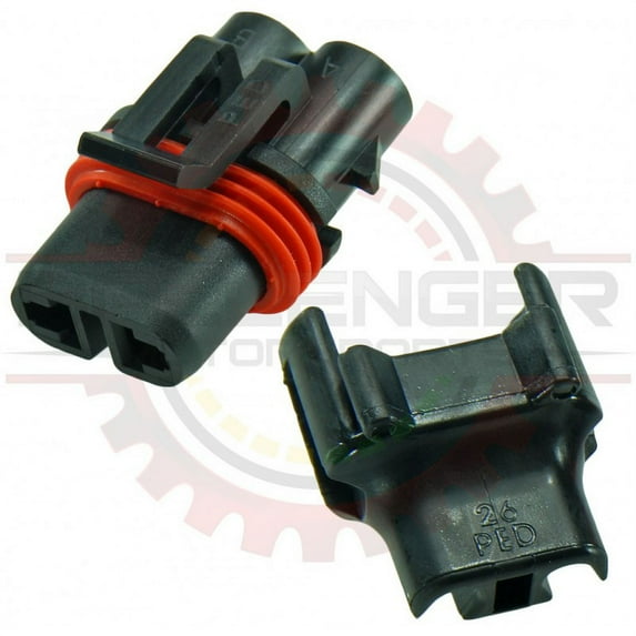 Ballenger Motorsports - Compatible with GM Delphi / Packard - 2 way Metripack 280 Female Connector Assembly for 880 / 884 / 885 / 890 / 892 / 893 / 899 Headlight & Foglight Bulb ( connector and TPA )