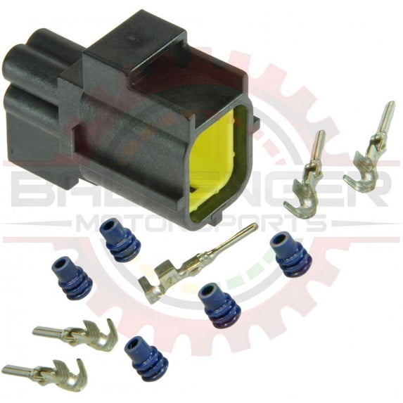 Ballenger Motorsports - Compatible with Dodge / AMP SSC Offset Keyway Receptacle 4 Way Connector Kit