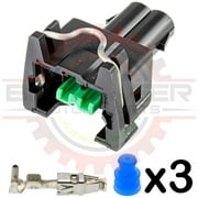 Ballenger Motorsports - Compatible with GM Delphi / Packard - 2-way Bosch EV1 Type Injector Connector Kit Push to seat